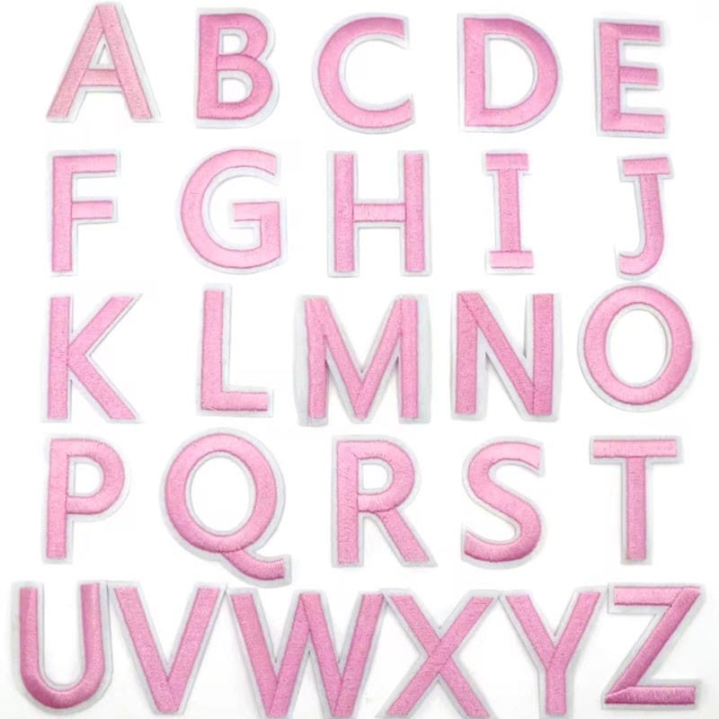 Light Pink Letter Patches
