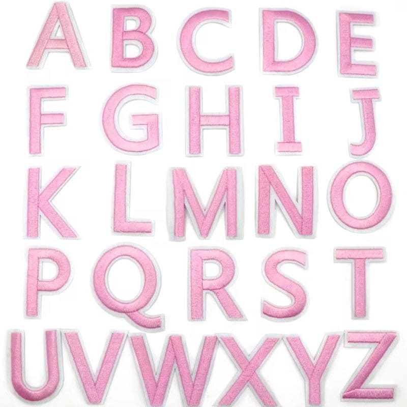 Light Pink Letter Patches