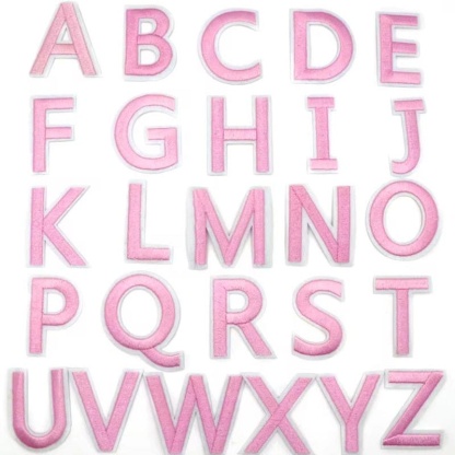 Light Pink Letter Patches