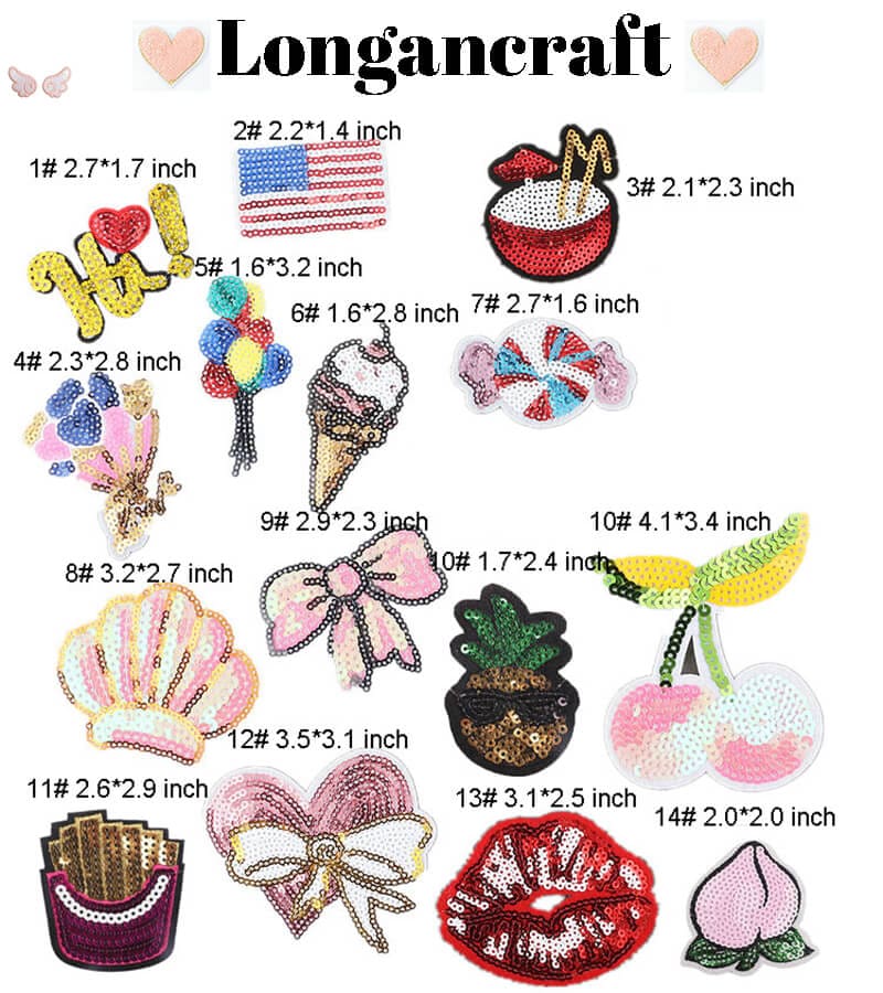 Fruit Balloon Sequin Patches