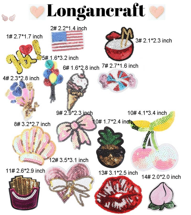 Fruit Balloon Sequin Patches