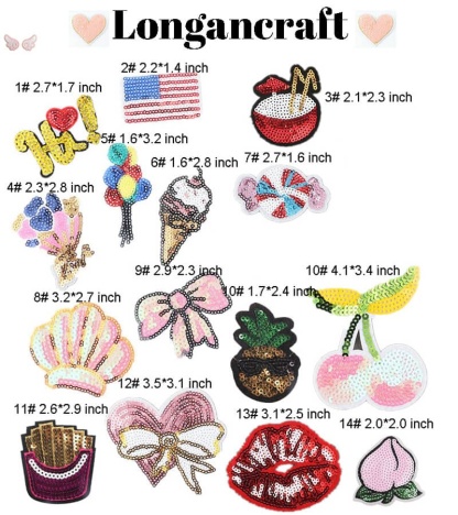 Fruit Balloon Sequin Patches