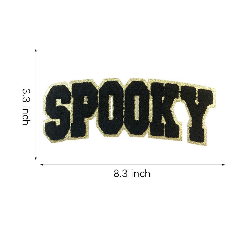 Halloween Glitter Letter Patch