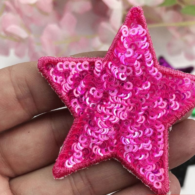 Glitter Star Sequin Patches