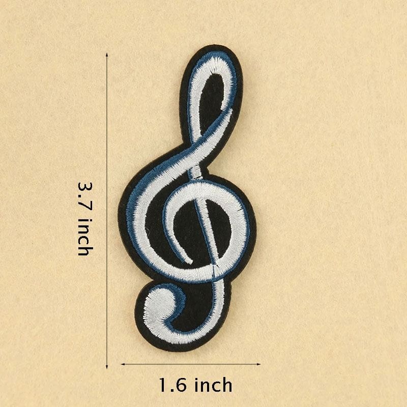 Musical Embroidered Iron On Patches