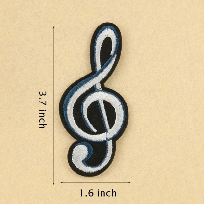 Musical Embroidered Iron On Patches