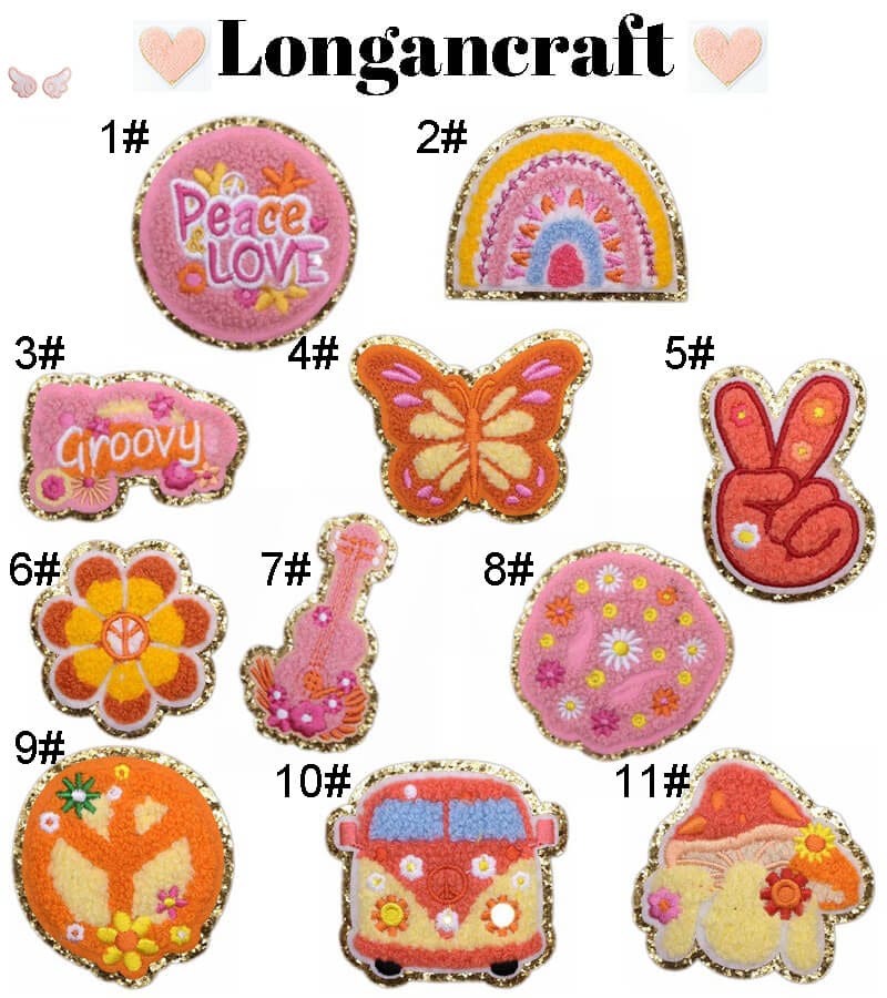 Mushroom Glitar Chenille Patch