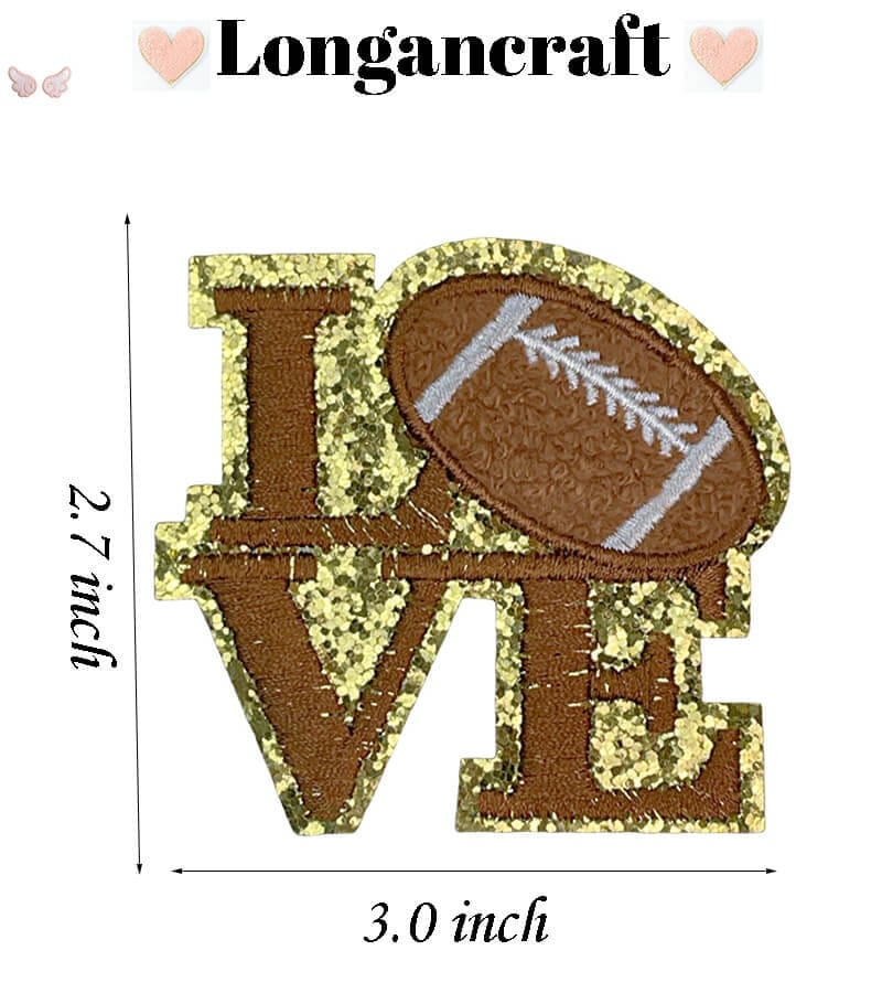 Football Letter Chenille Patches
