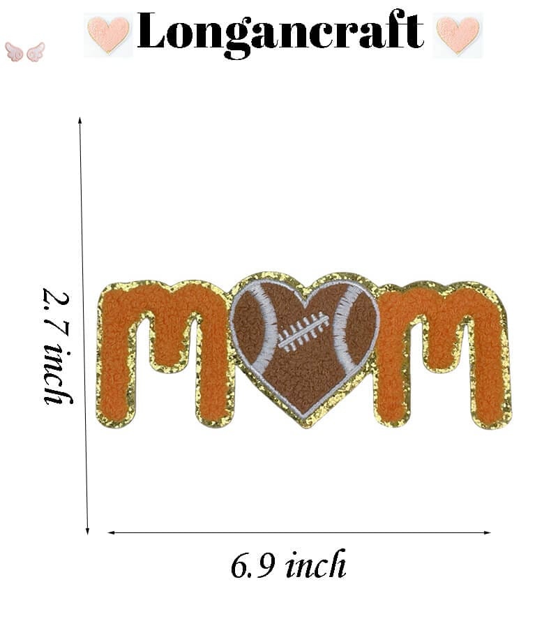 Football Letter Chenille Patches