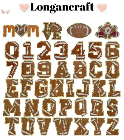 Football Letter Chenille Patches