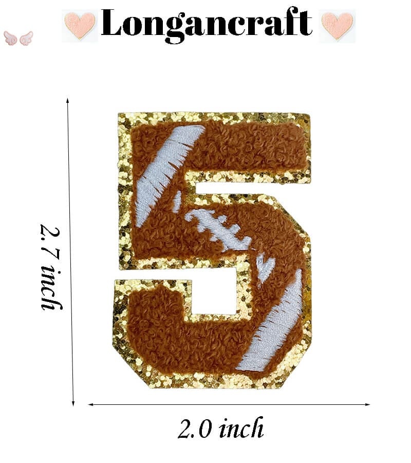 Football Letter Chenille Patches