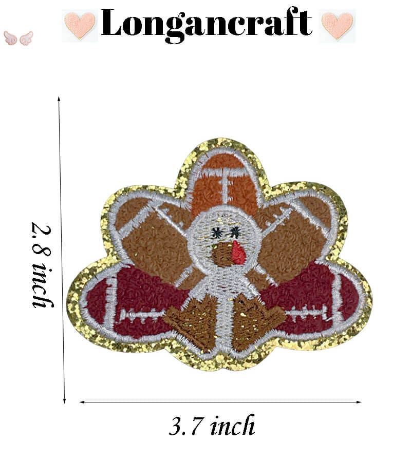 Football Letter Chenille Patches