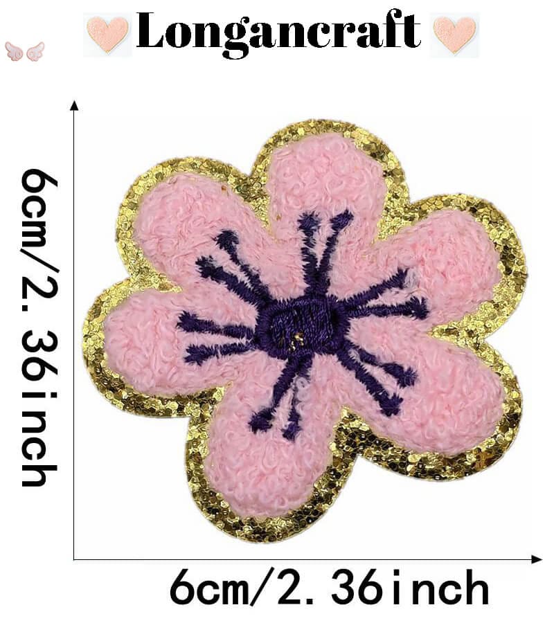 Flower Butterfly Chenille Patch