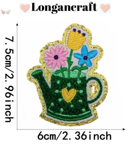 Flower Butterfly Chenille Patch