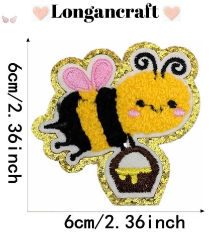 Flower Butterfly Chenille Patch