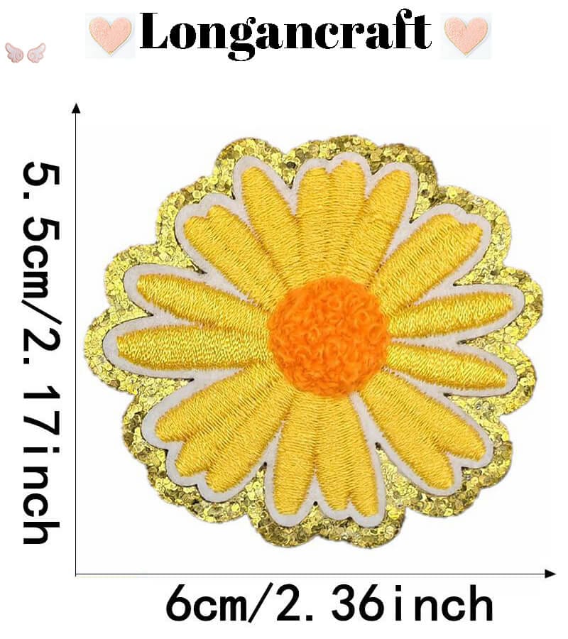 Flower Butterfly Chenille Patch