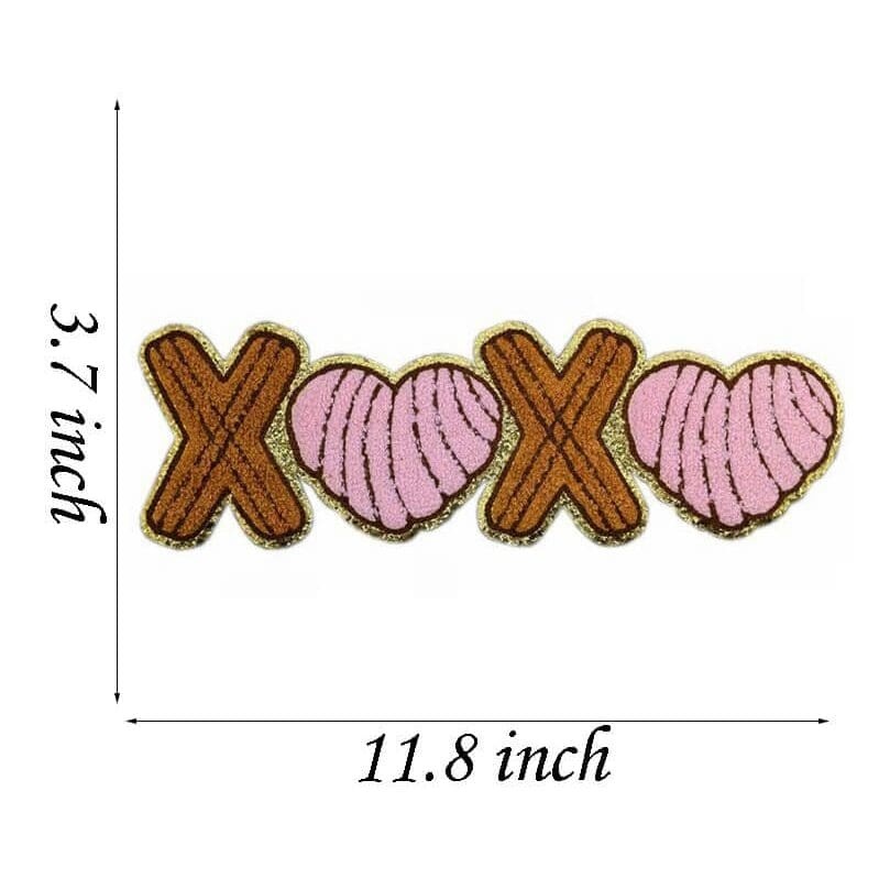 Love Glitter Chenille Patches