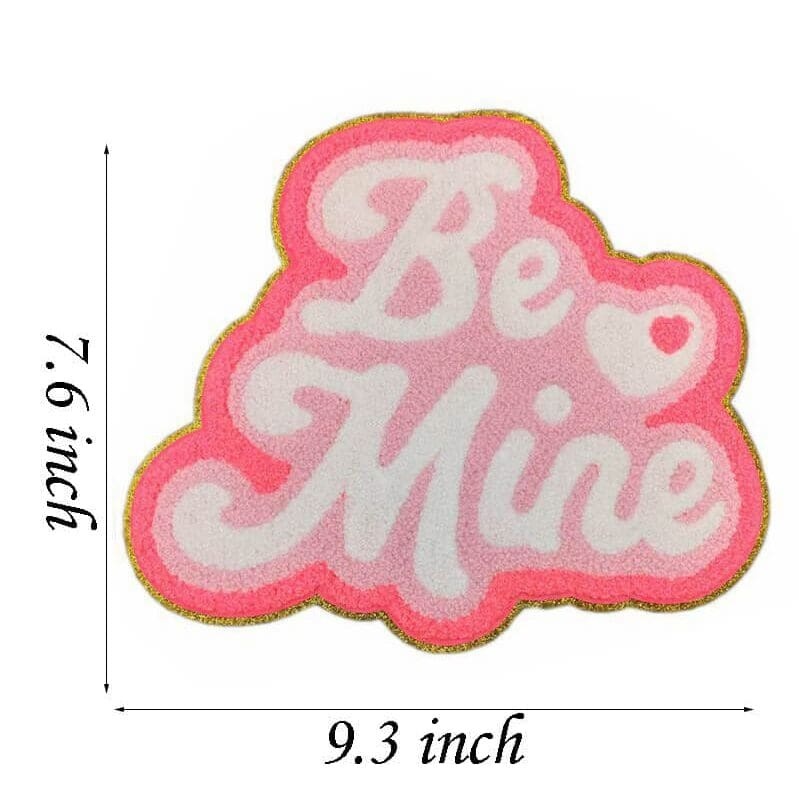 Love Glitter Chenille Patches