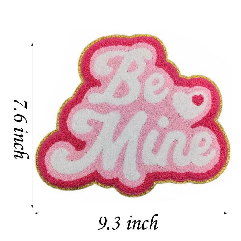 Love Glitter Chenille Patches