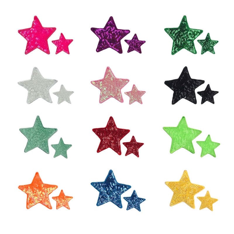 Glitter Star Sequin Patches