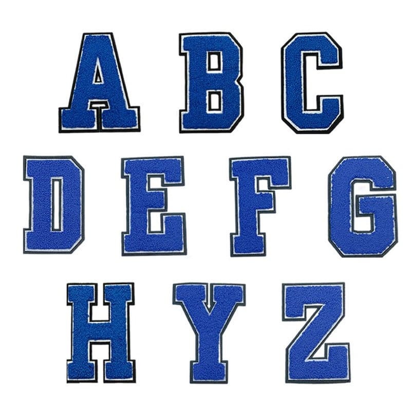 Navy Chenille Letter Patches