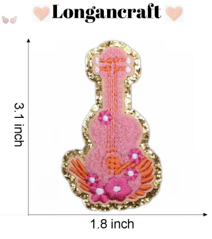 Mushroom Glitar Chenille Patch