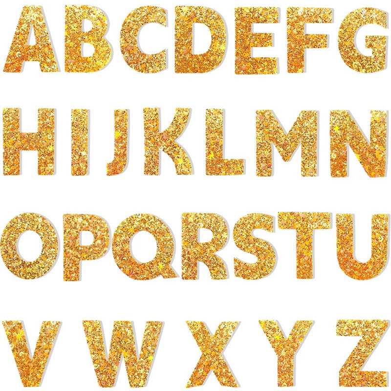 Gold Sequin Letter Patch