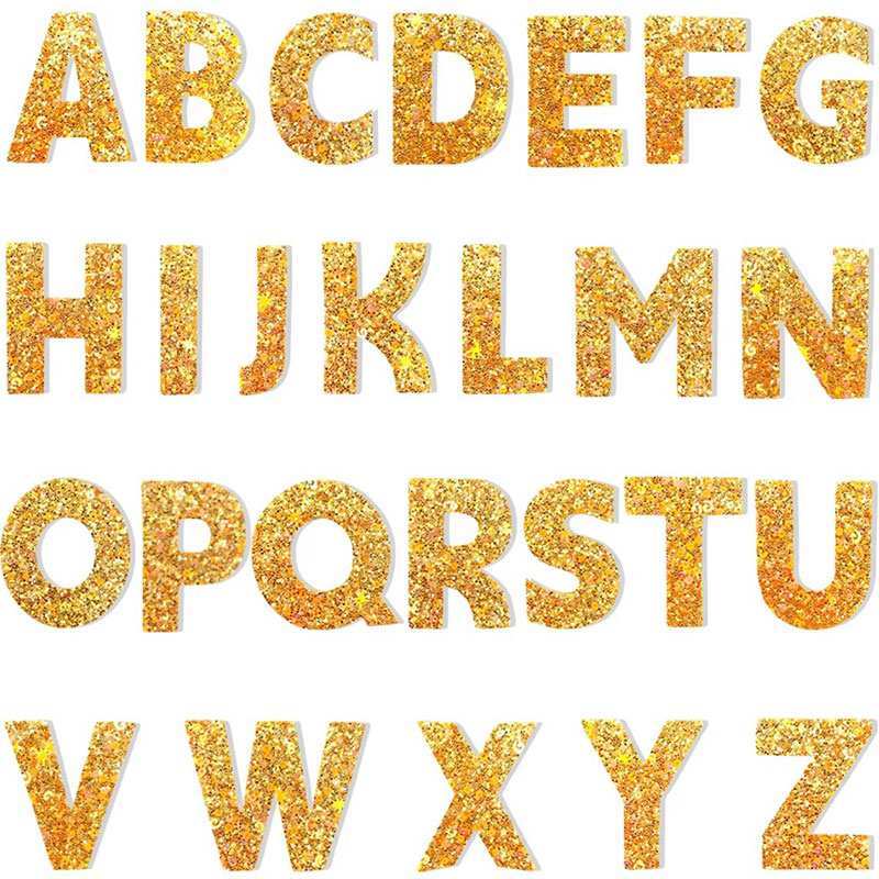 Gold Sequin Letter Patch