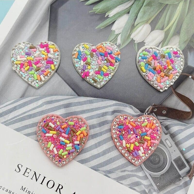 Heart Color Beads Patches