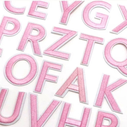 Light Pink Letter Patches