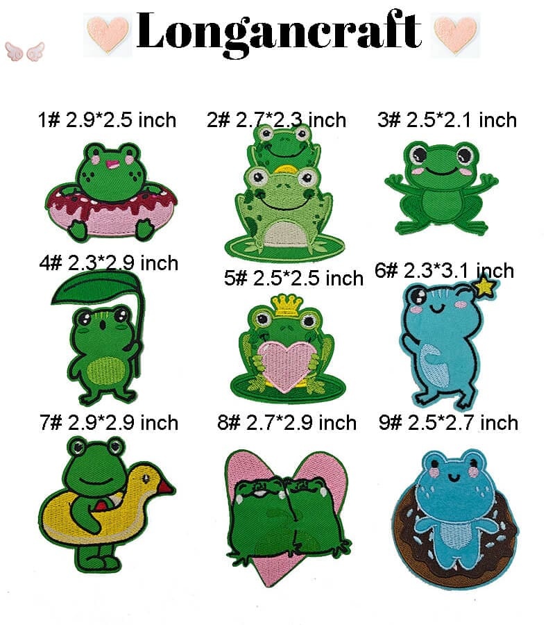 Frog Embroidered Patches