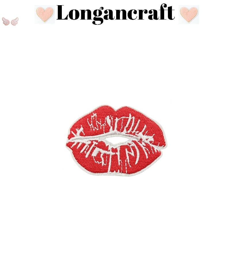 Lip Lipstick Embroidered Patch