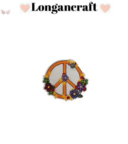 Orange Flower Embroidered Patch