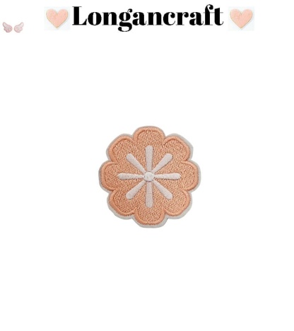 Orange Flower Embroidered Patch