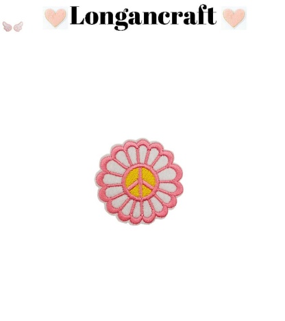 Orange Flower Embroidered Patch