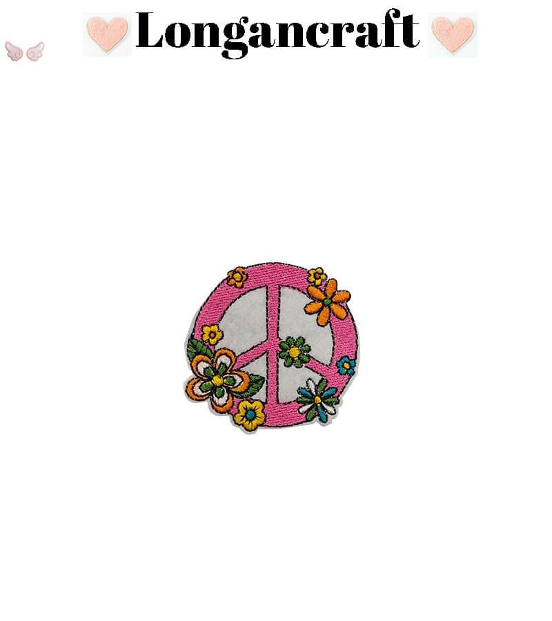 Orange Flower Embroidered Patch