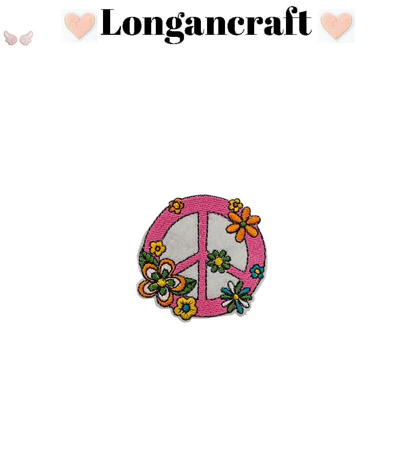 Orange Flower Embroidered Patch