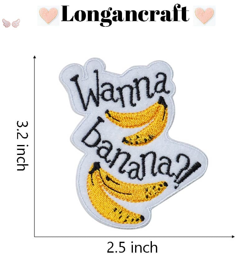 Banana Lemon Fruit Embroidery Iron On Patches