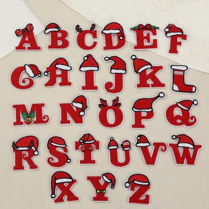Christmas Letter Embroidered Patch