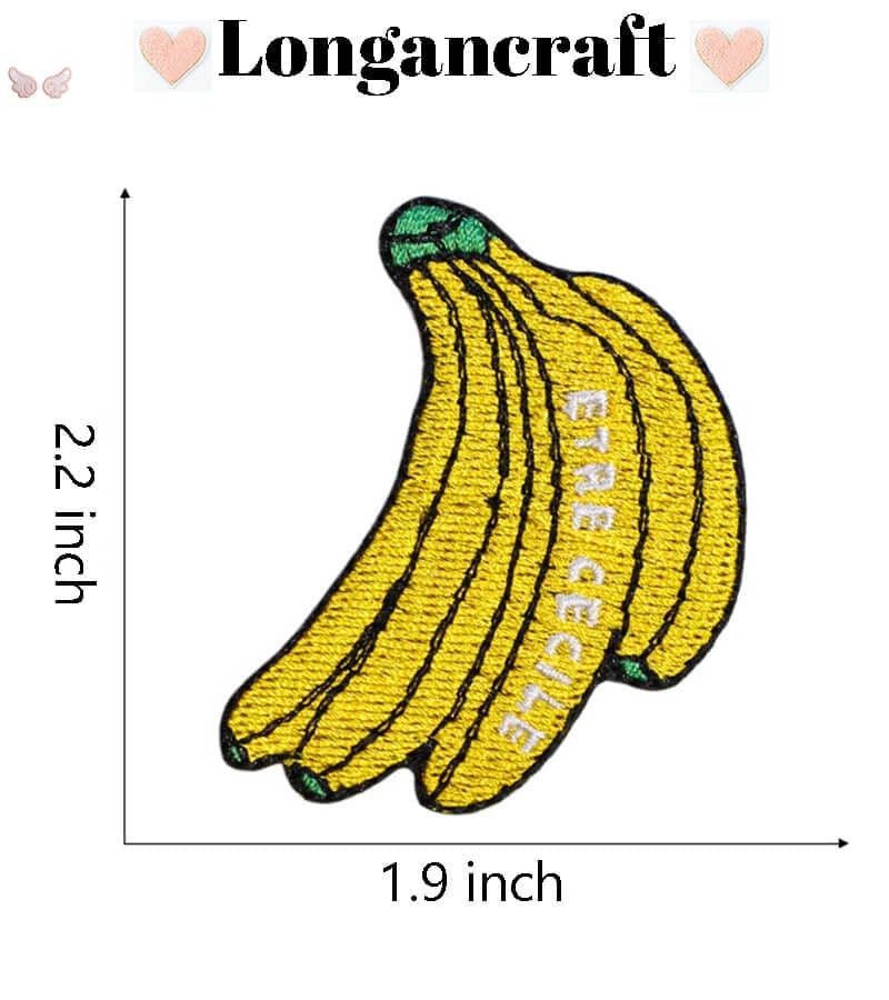 Banana Lemon Fruit Embroidery Iron On Patches