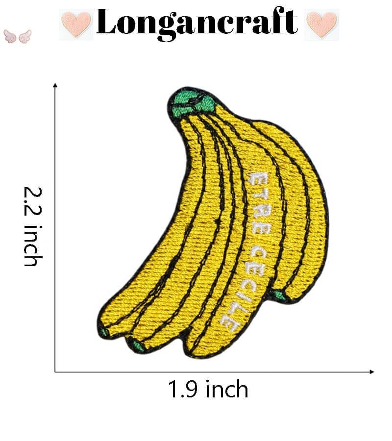 Banana Lemon Fruit Embroidery Iron On Patches