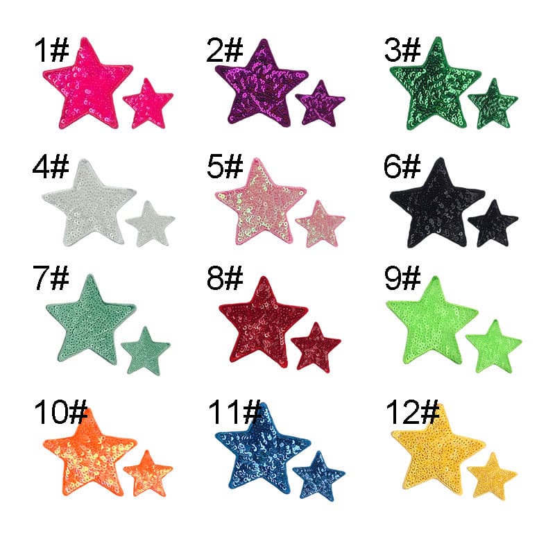 Glitter Star Sequin Patches