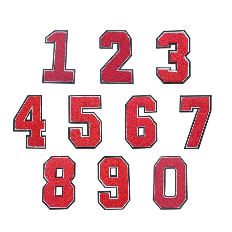 Red Chenille Letter Patches