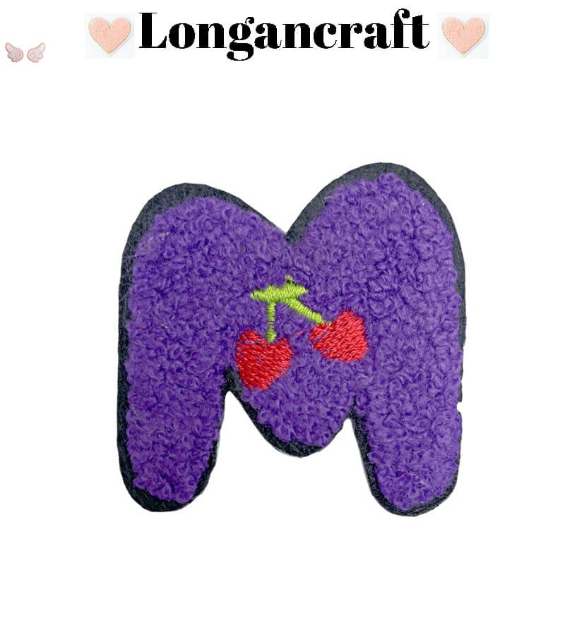 Fruit Letters Chenille Patches