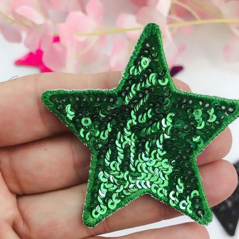 Glitter Star Sequin Patches