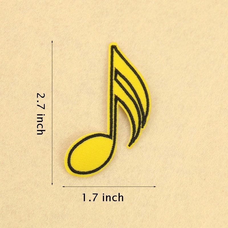 Musical Embroidered Iron On Patches