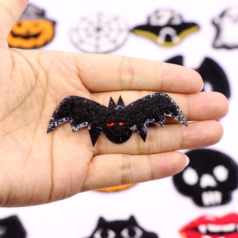 Halloween Skull Ghost Chenille Patches