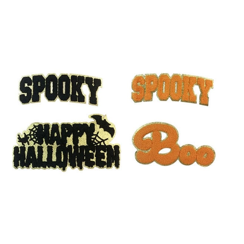 Halloween Glitter Letter Patch