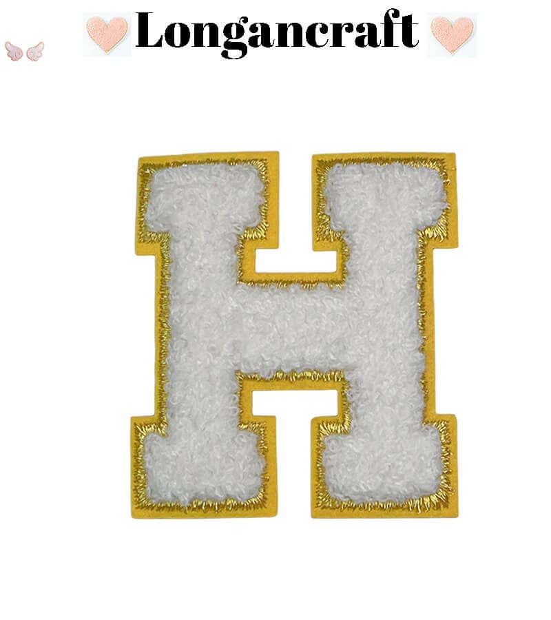 White Letter Chenille Patches