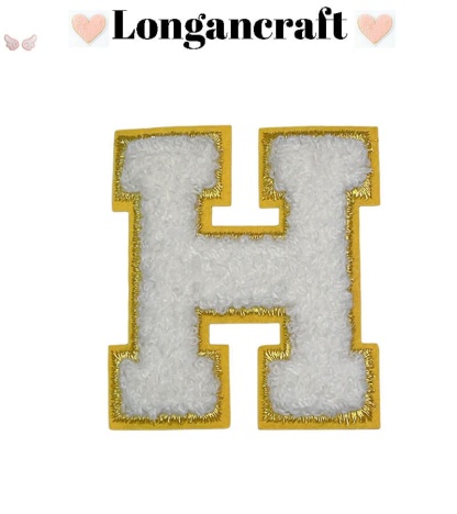 White Letter Chenille Patches